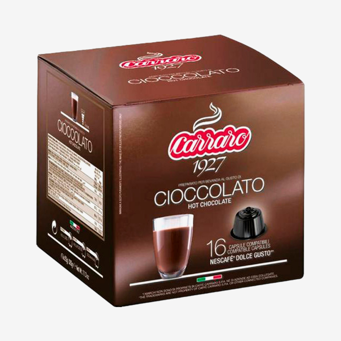 Carraro Cioccolato Coffee for Dolce Gusto 16 pcs, Coffee in coffee machine  capsules